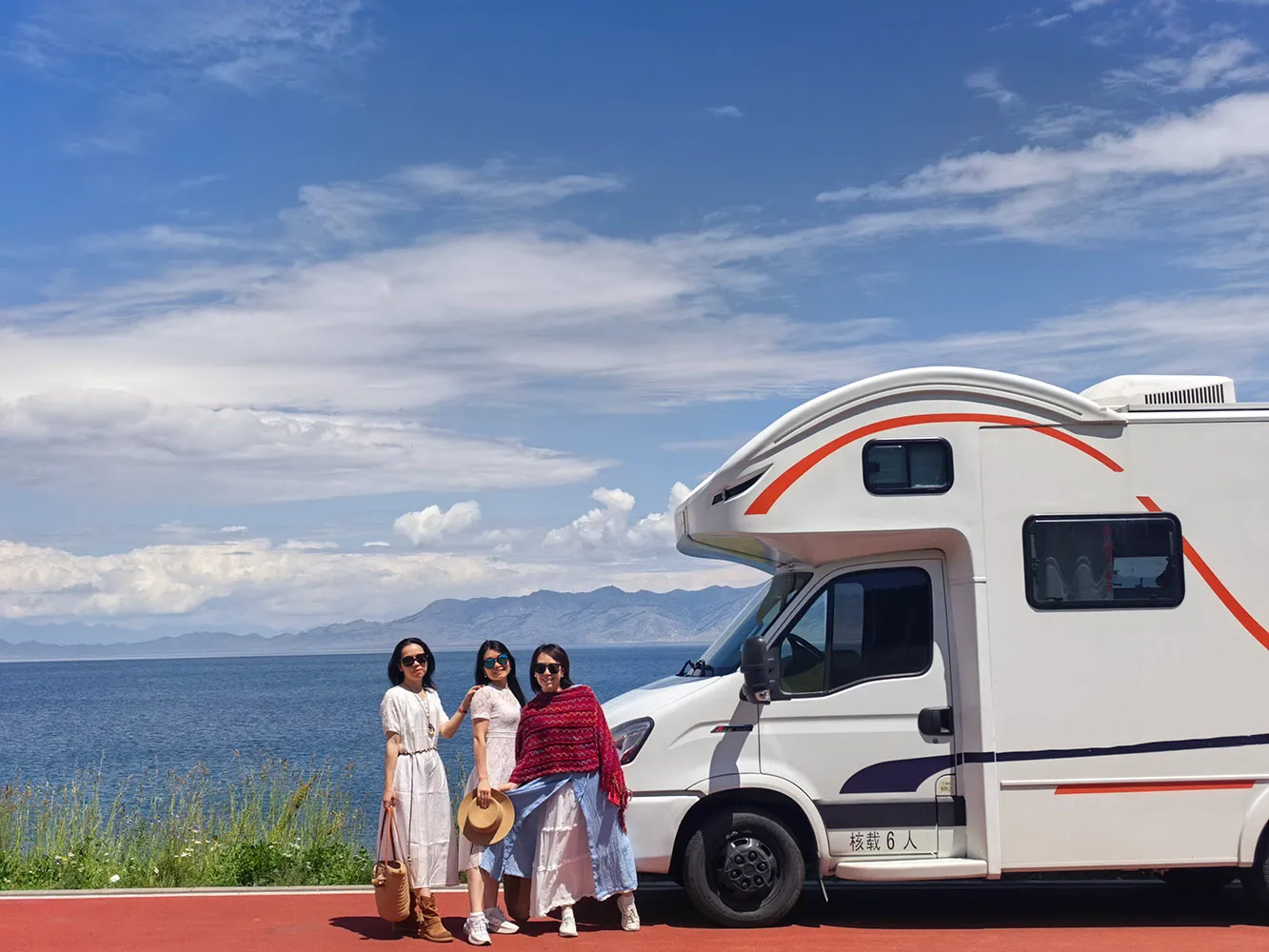 Singaporean RV guests at Sayram Lake