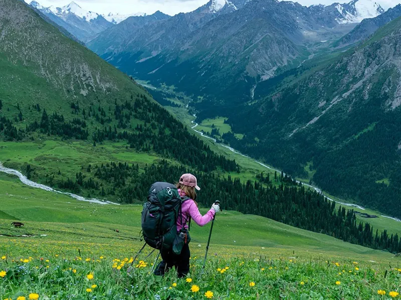 Southern Tianshan trekking trail scenery in Xinjiang