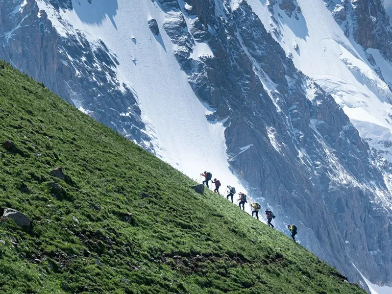 Southern Tianshan trekking trail scenery in Xinjiang