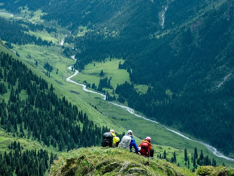 Southern Tianshan trekking trail scenery in Xinjiang