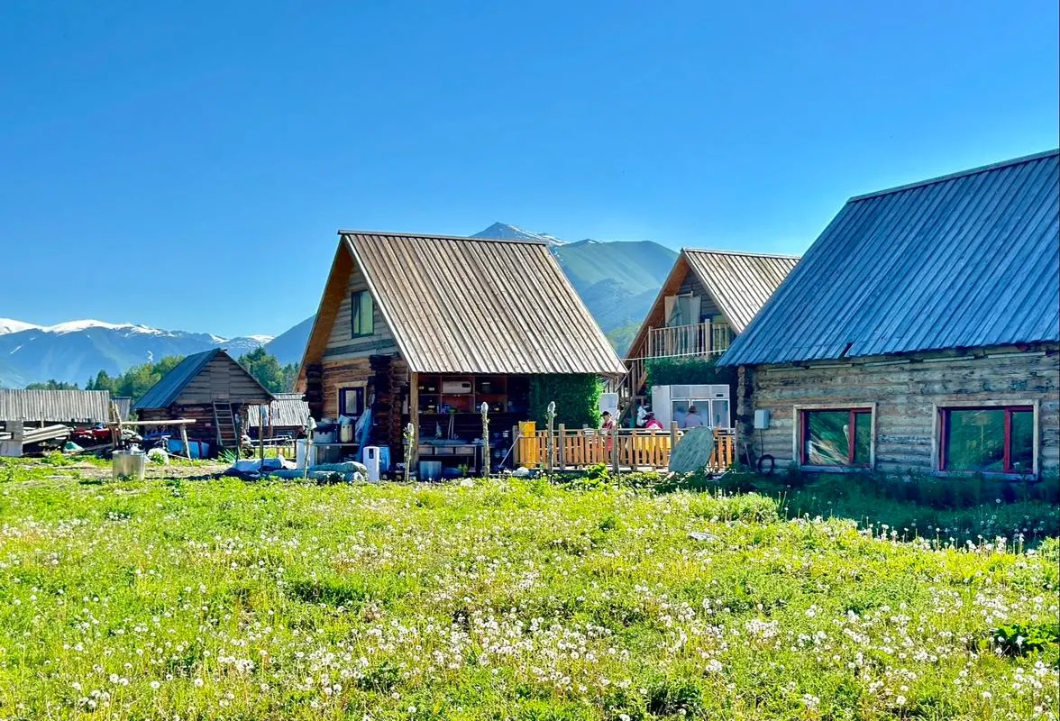 Hemu Village Rustic Cabins Front Yard, Xinjiang