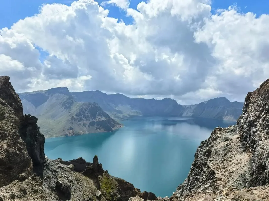 Tianchi Lake Clouds in Summer, Xinjiang