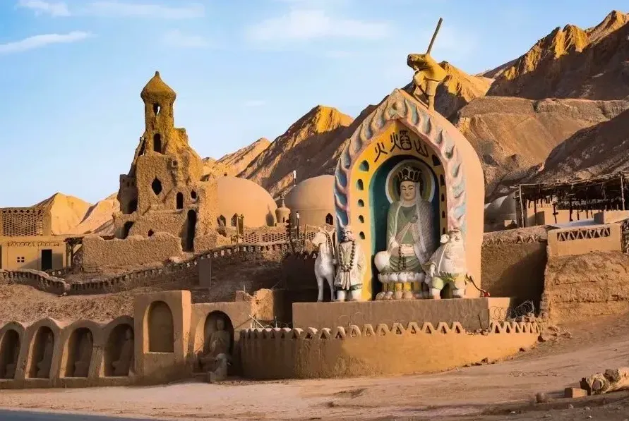 Turpan Flaming Sculpture Golden Hour, Xinjiang