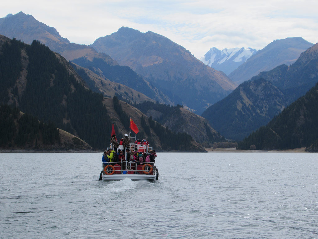 Tianshan Tianchi Lake and the Bogda mountains in Xinjiang